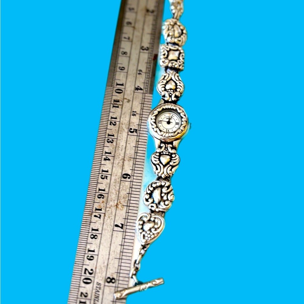 Brighton Florence Silver Watch silver plated design on the band. New battery
