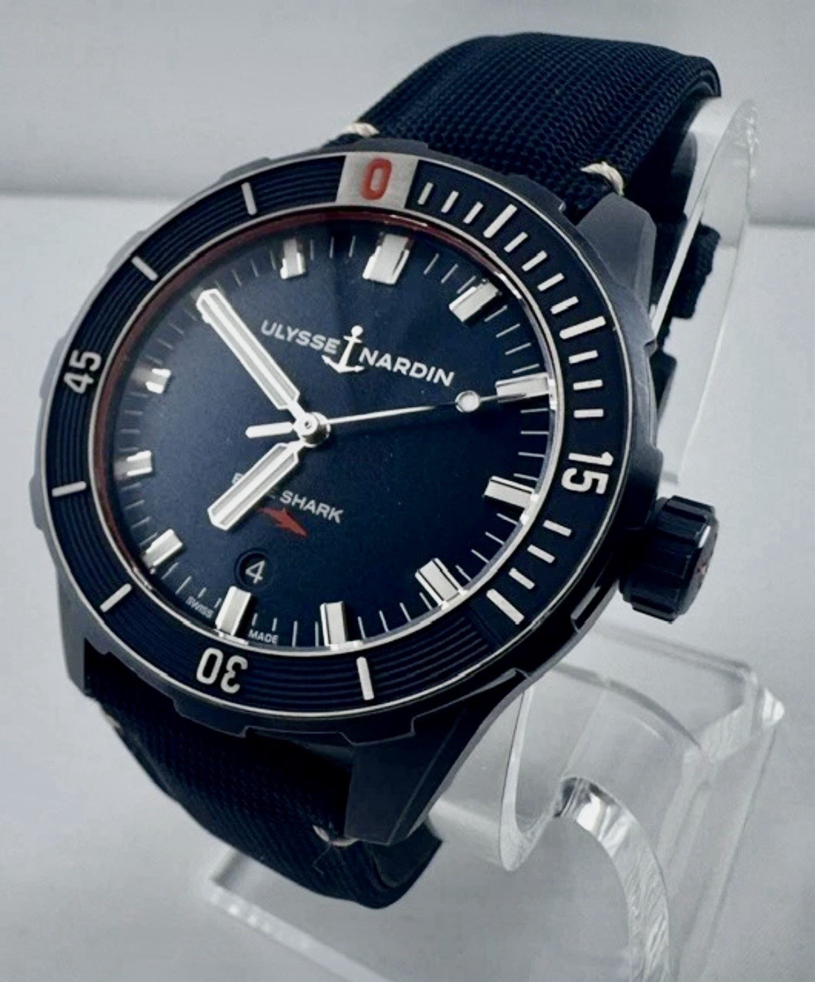 Ulysse Nardin Blue Shark Diver Watch 42mm 8163-175 Limited Edition