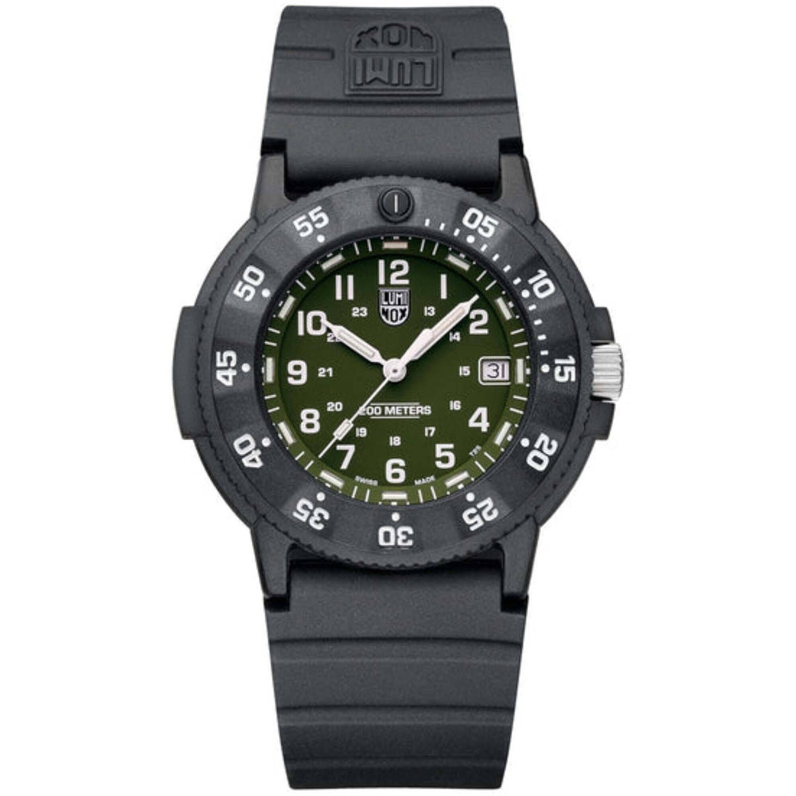 Luminox Men’s Watch Navy SEAL Quartz Green Dial Black Rubber Strap XS.CZ13.EVO