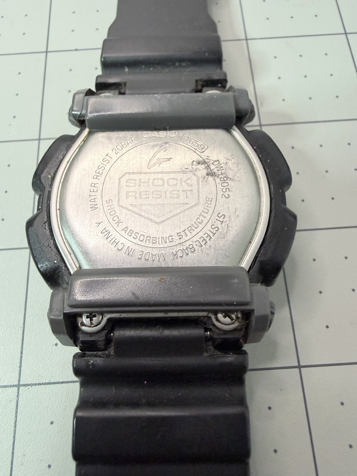 Casio G-Shock DW-9052 Digital Watch Black Resin Band Needs New Battery