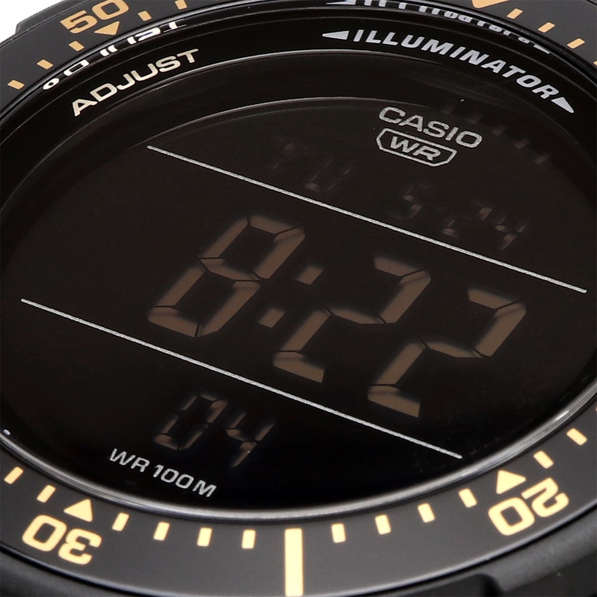 Casio Heavy Duty Digital Watch Inverted Black LCD Tactical Sport Japan Shipping