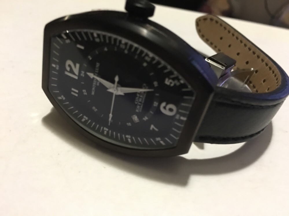 Montres De Luxe Watch Estremo gmt Ladys Steel black Dial Date new