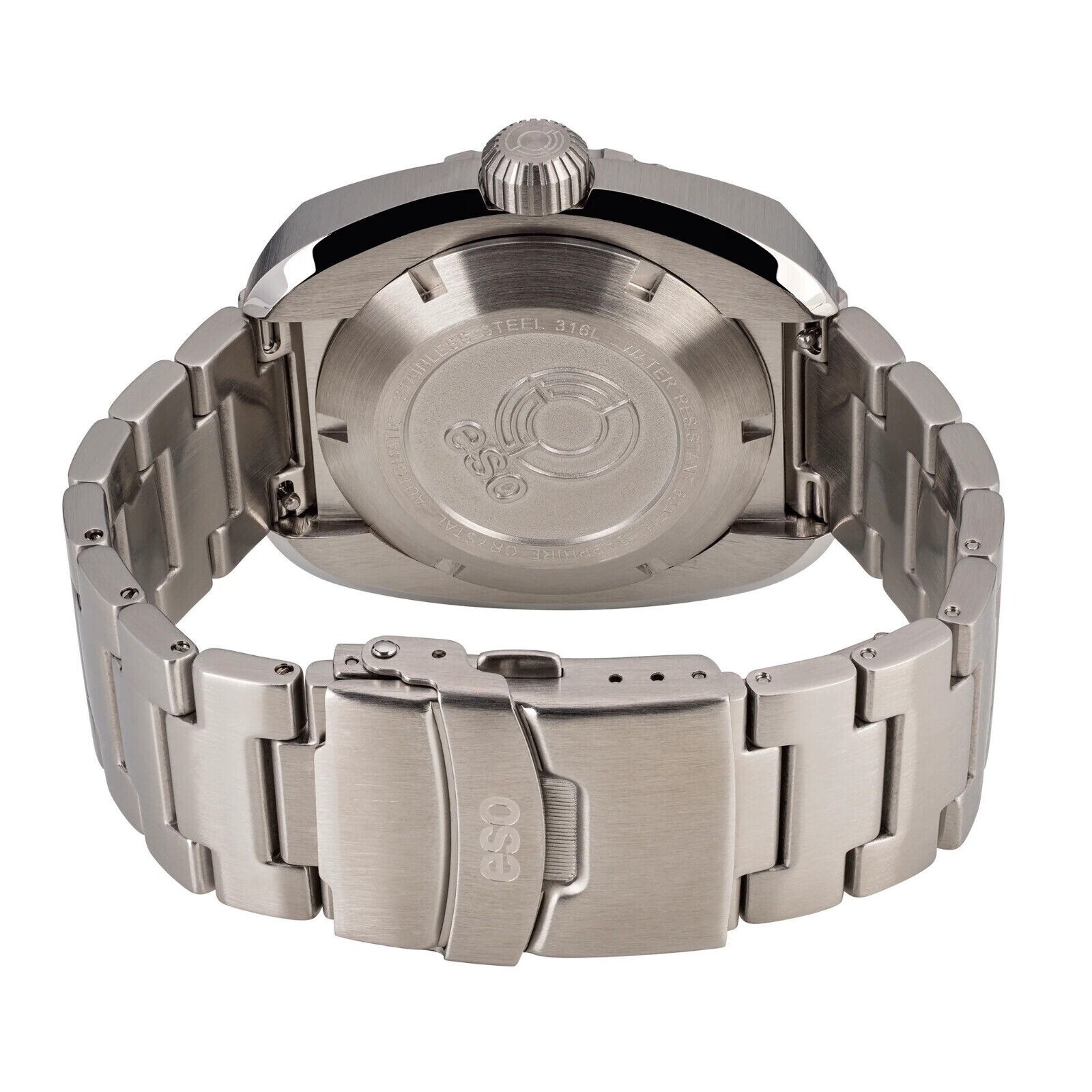 Esoteric Bathyal NARANJA Automatic Sapphire Diver Orange Silver Dial Mens Watch