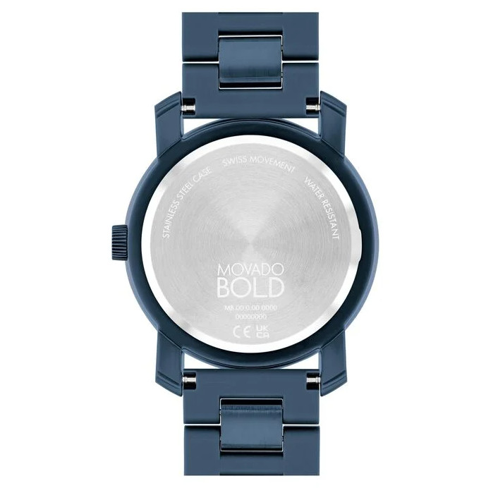 MOVADO BOLD 3601057 TREND IMPULSE BLUE DIAL BLUE STAINLESS BRACELET MENS WATCH