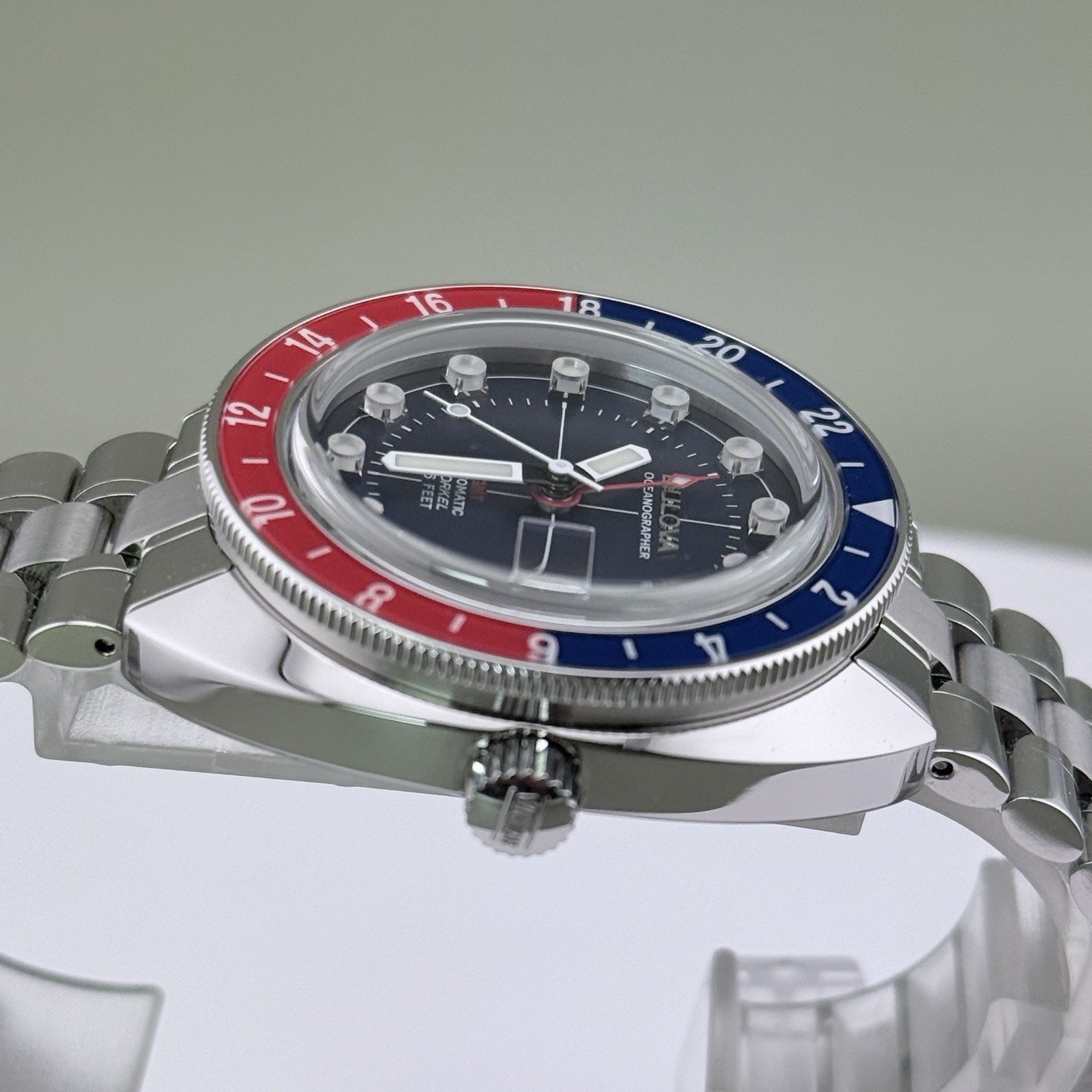 Bulova Oceanographer GMT 96B405 Devil Diver Pepsi Automatic Sapphire 41mm Watch