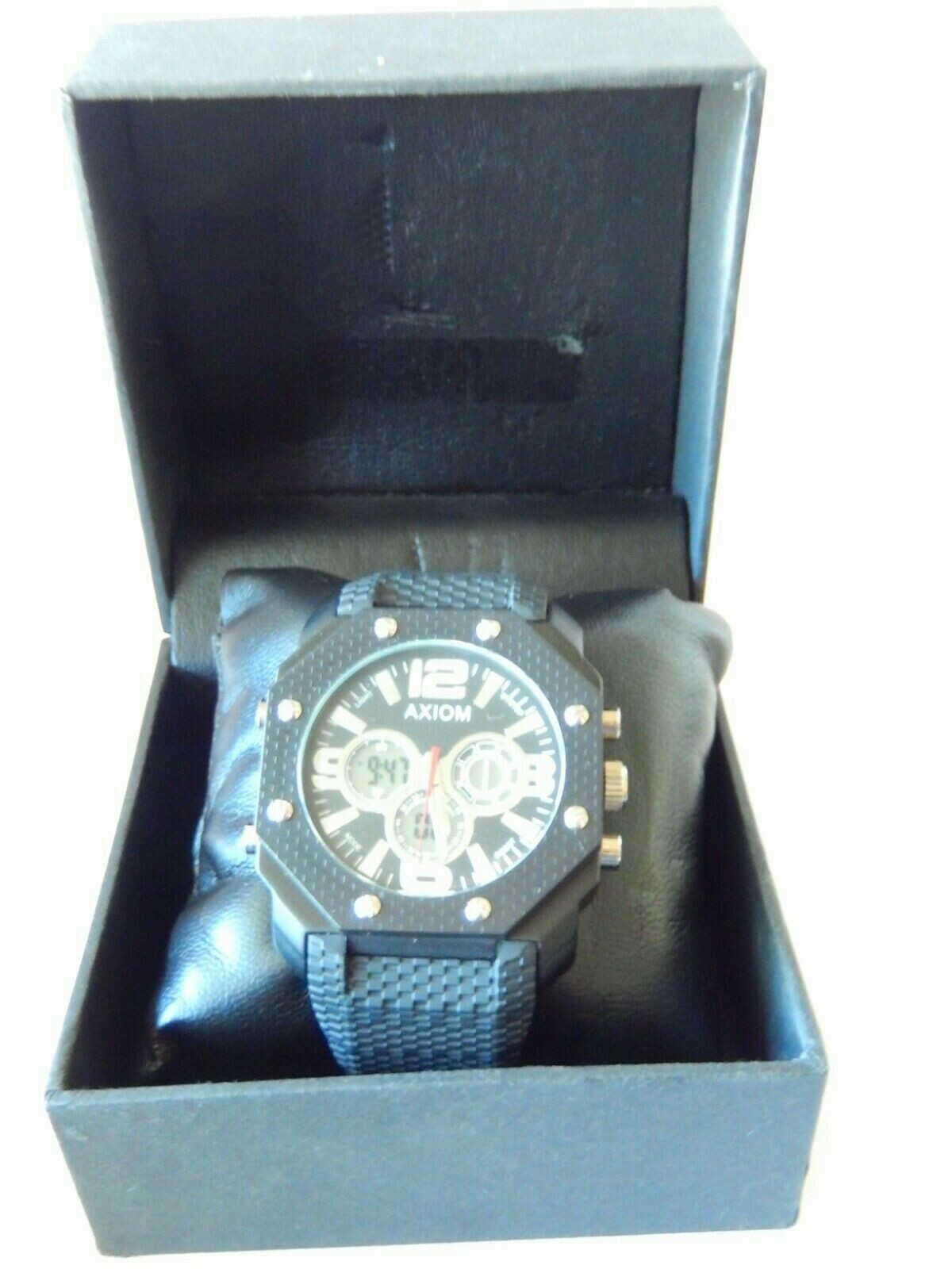 Axiom CR2025/SR626SW Black Men’s Watch W/Black Band–NEW in Box