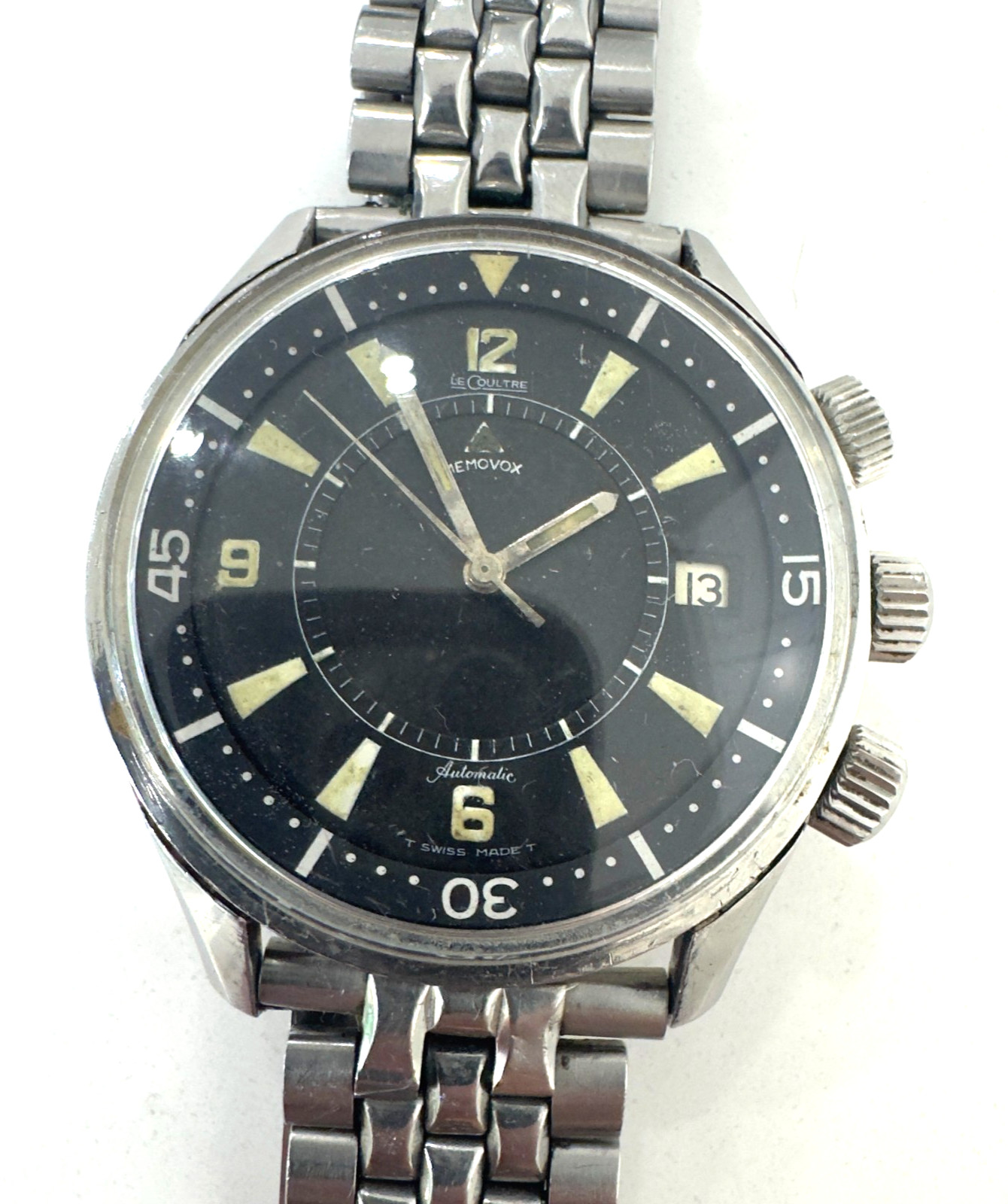 Jaeger Lecoultre Polaris Memovox Automatic 1960’s Watch + Tropic, Champion Bands