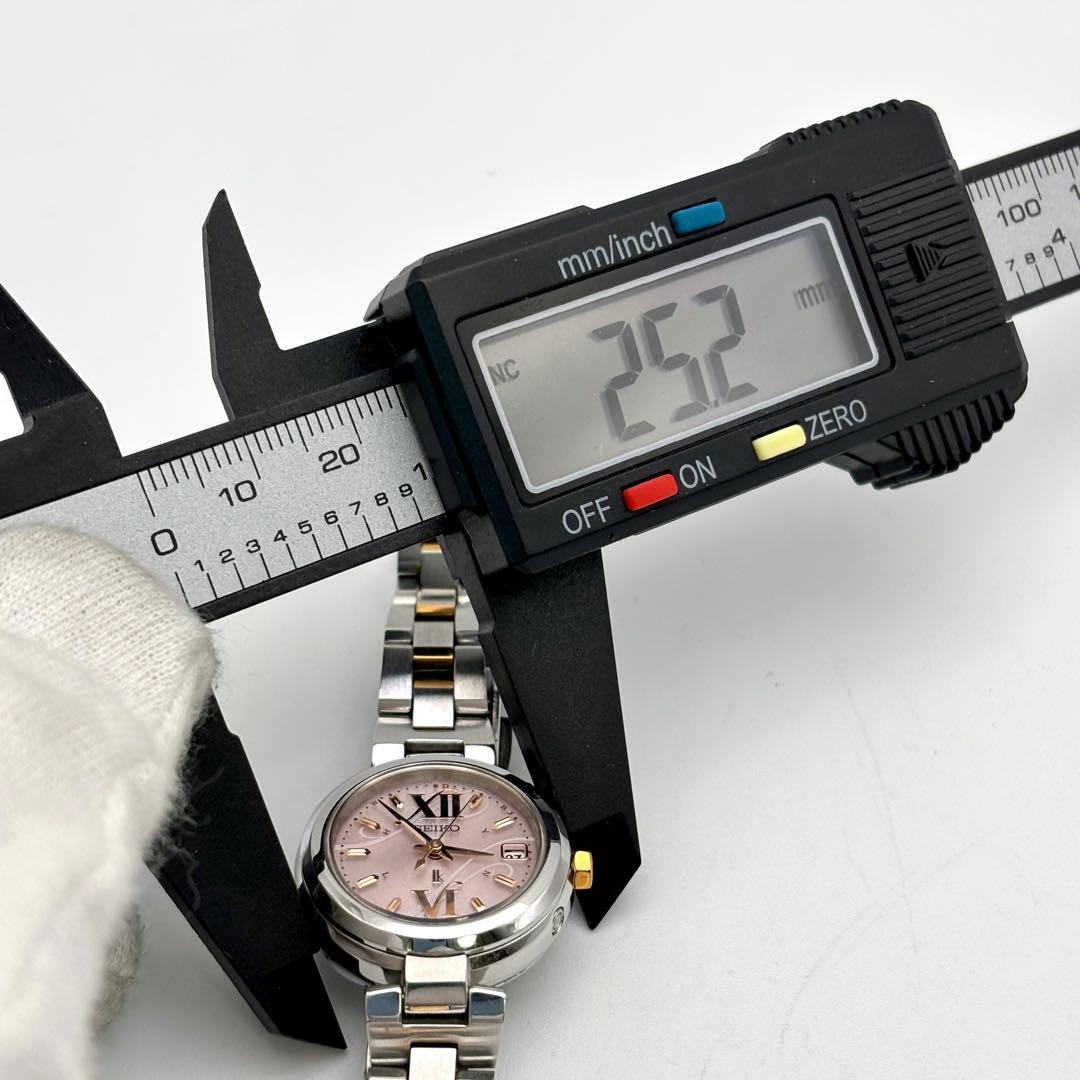 SEIKO Lukia Radio-Controlled Solar Women’s Pink Date 25mm Wrist 14.5cm