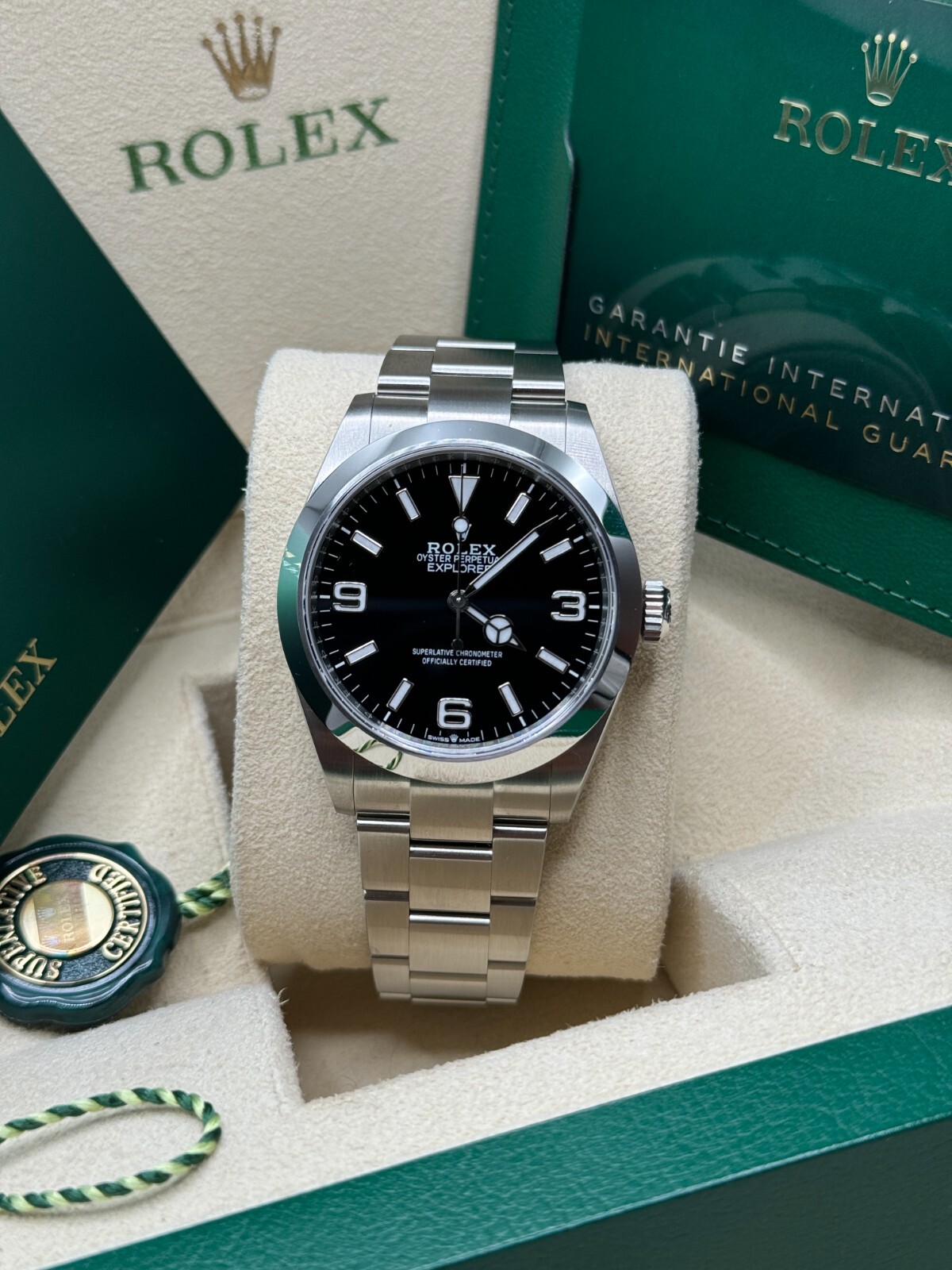 Rolex Explorer NEW 2024 Stainless Steel Smooth Bezel Oyster Bracelet
