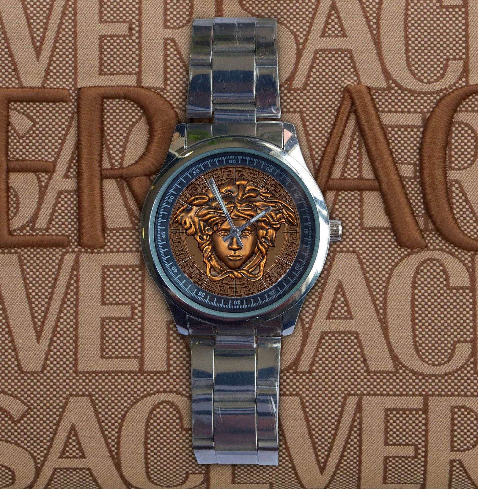 RARE Watch Custom Brown head of Medusa, figure Greek mythology!!