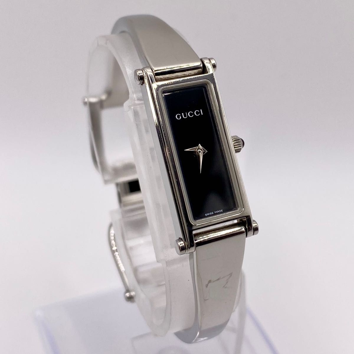 GUCCI QZ Boxed Square 1500L Black Dial Ladies Watch