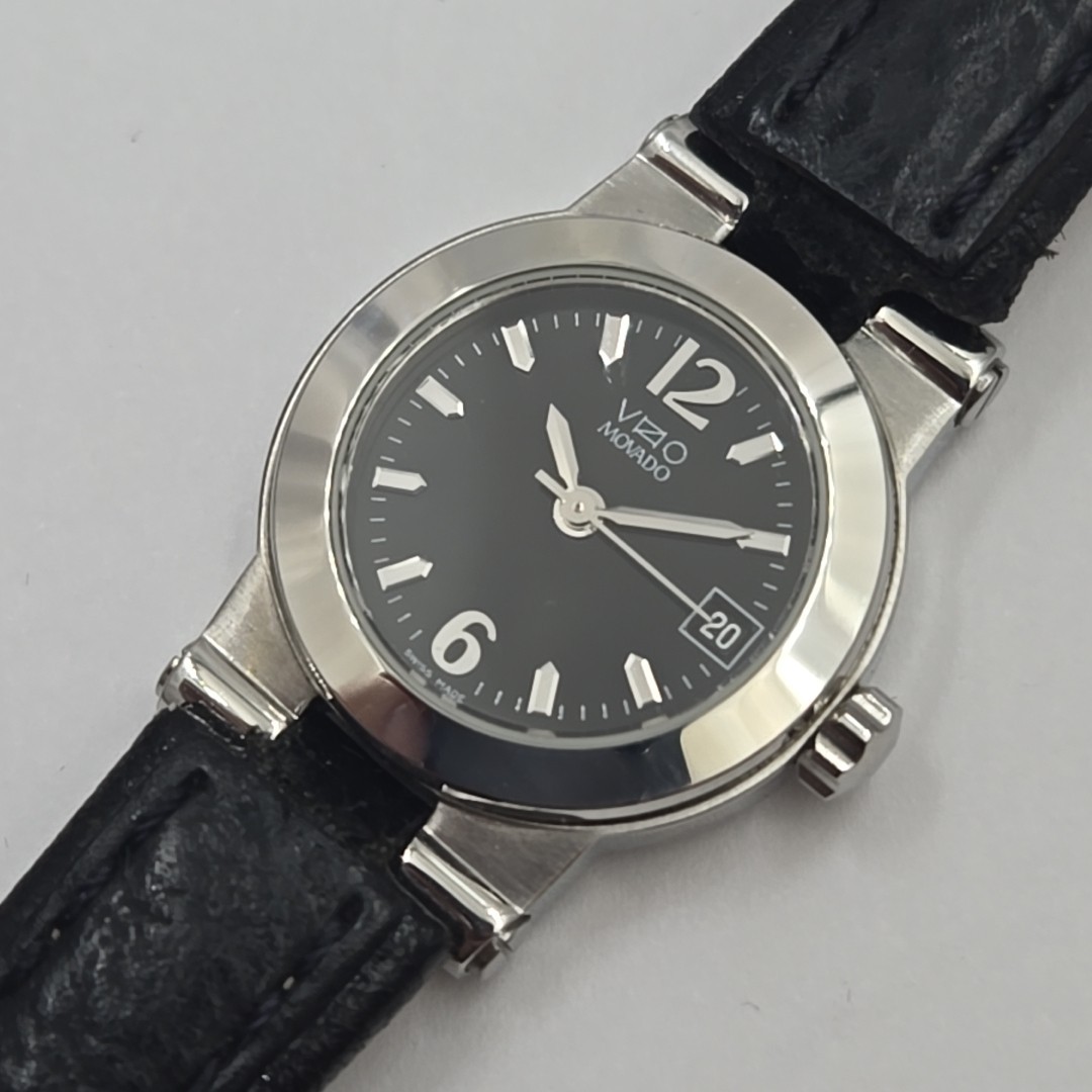 Authentic Ladies Movado Vizio 24mm Excellent Running Condition Clean and Chic