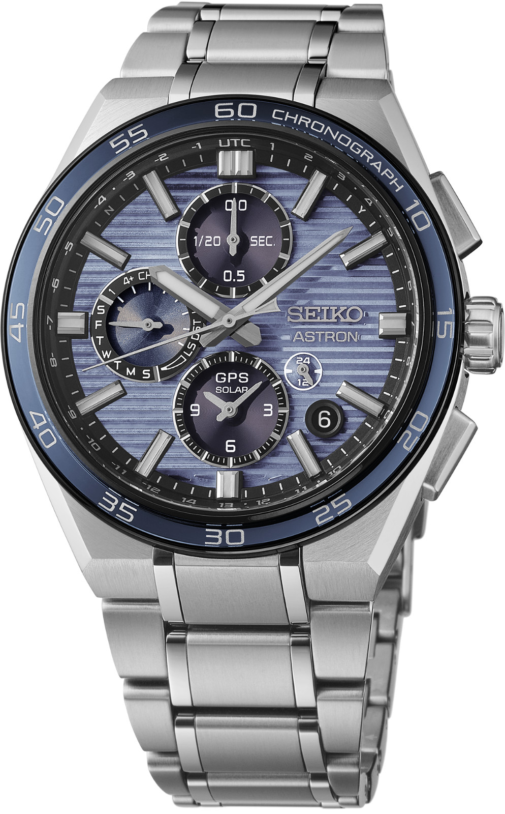 Seiko Astron 44.1mm Blue Dial Titanium Watch SSH175