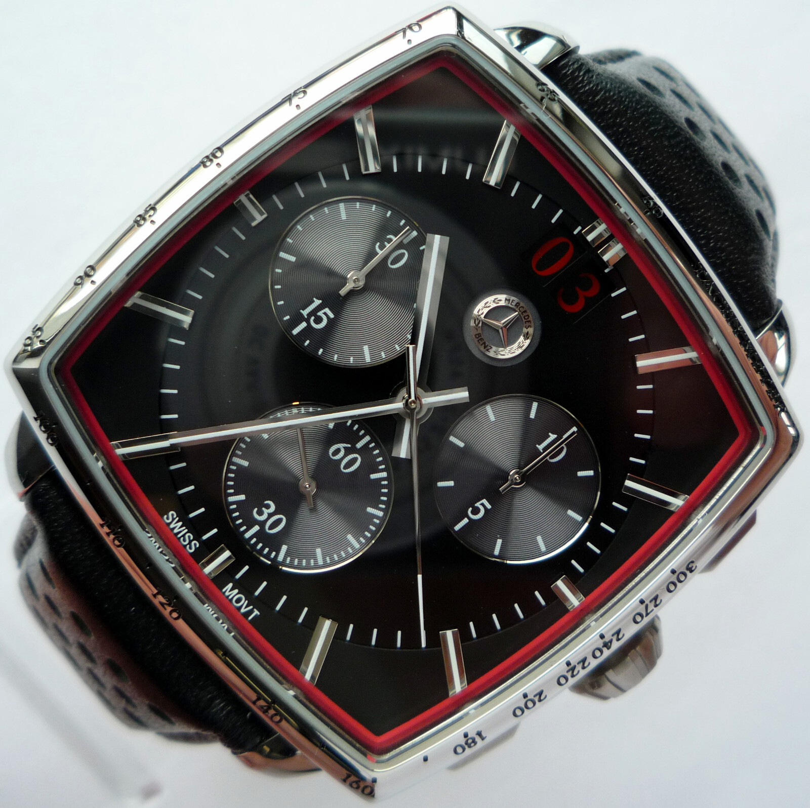 Mercedes Benz Classic Motorsport Car Accessory Rally Racing Chronograph Watch