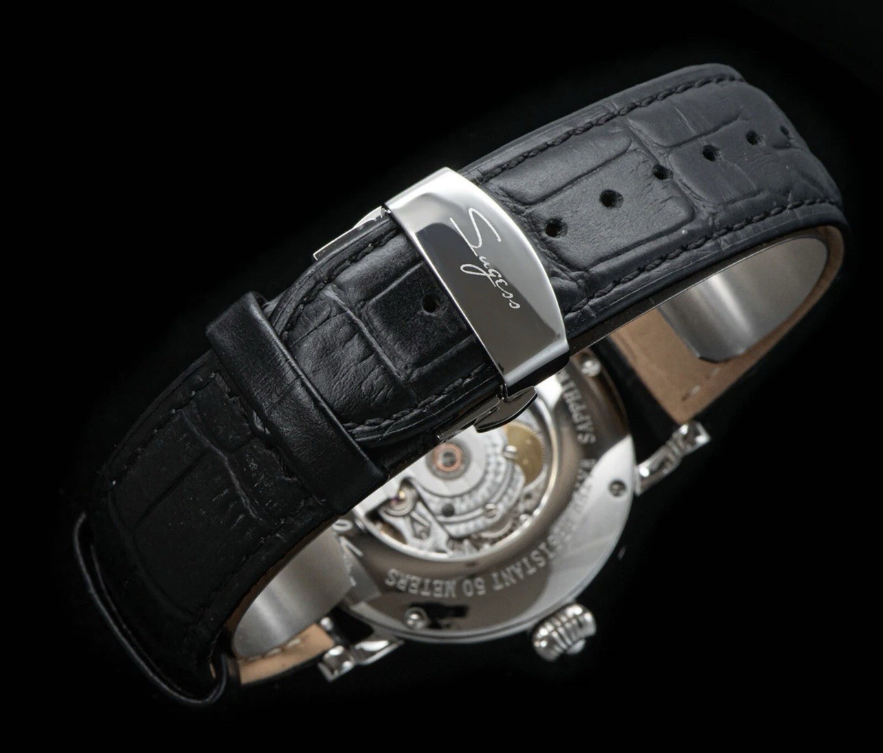 Sugess MoonPhase Master High Beat Mechanical Mens Watch Seagull 1963 SU2108SZ