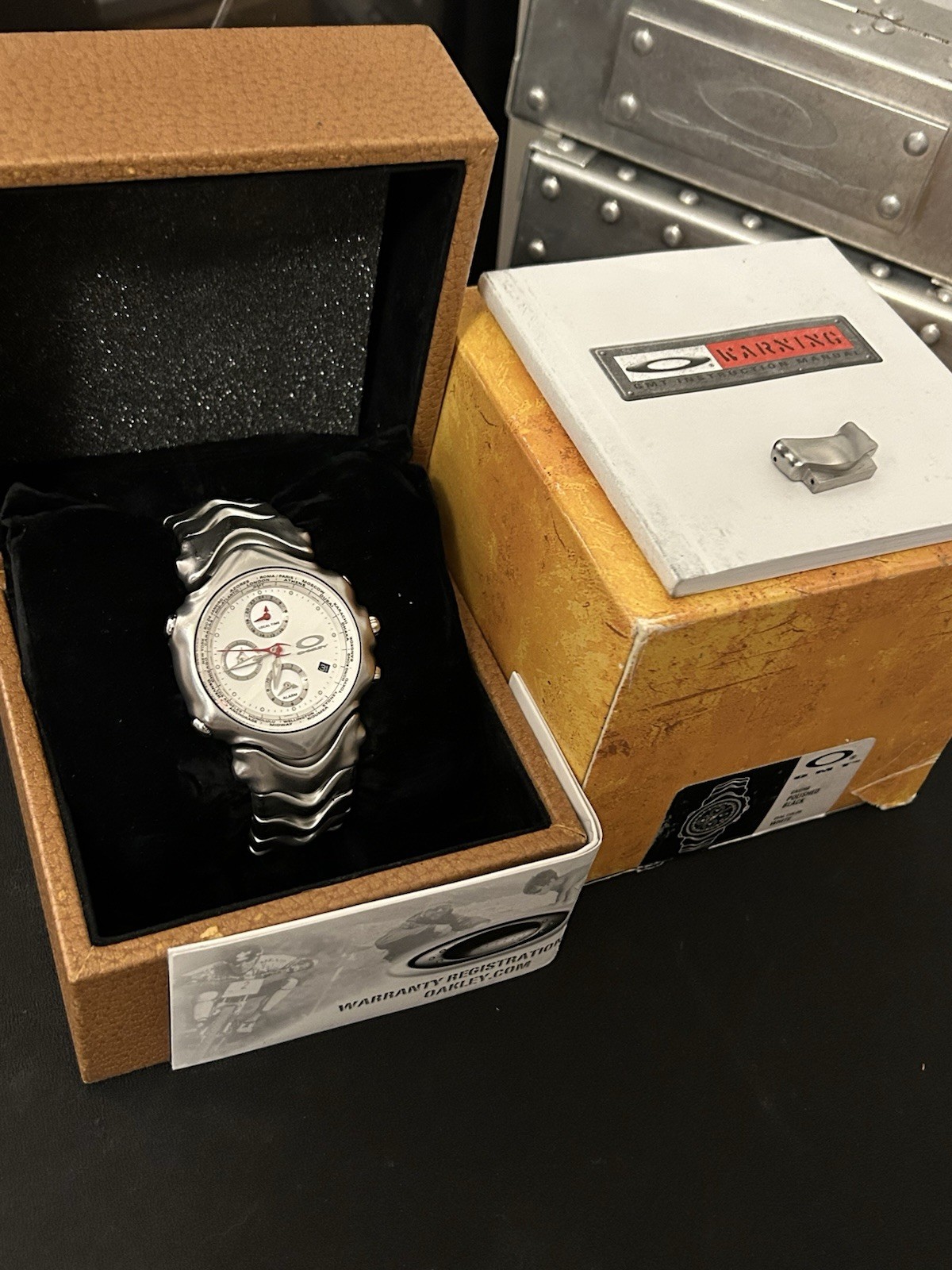 Genuine Oakley GMT Watch Honed White SKU 10-140