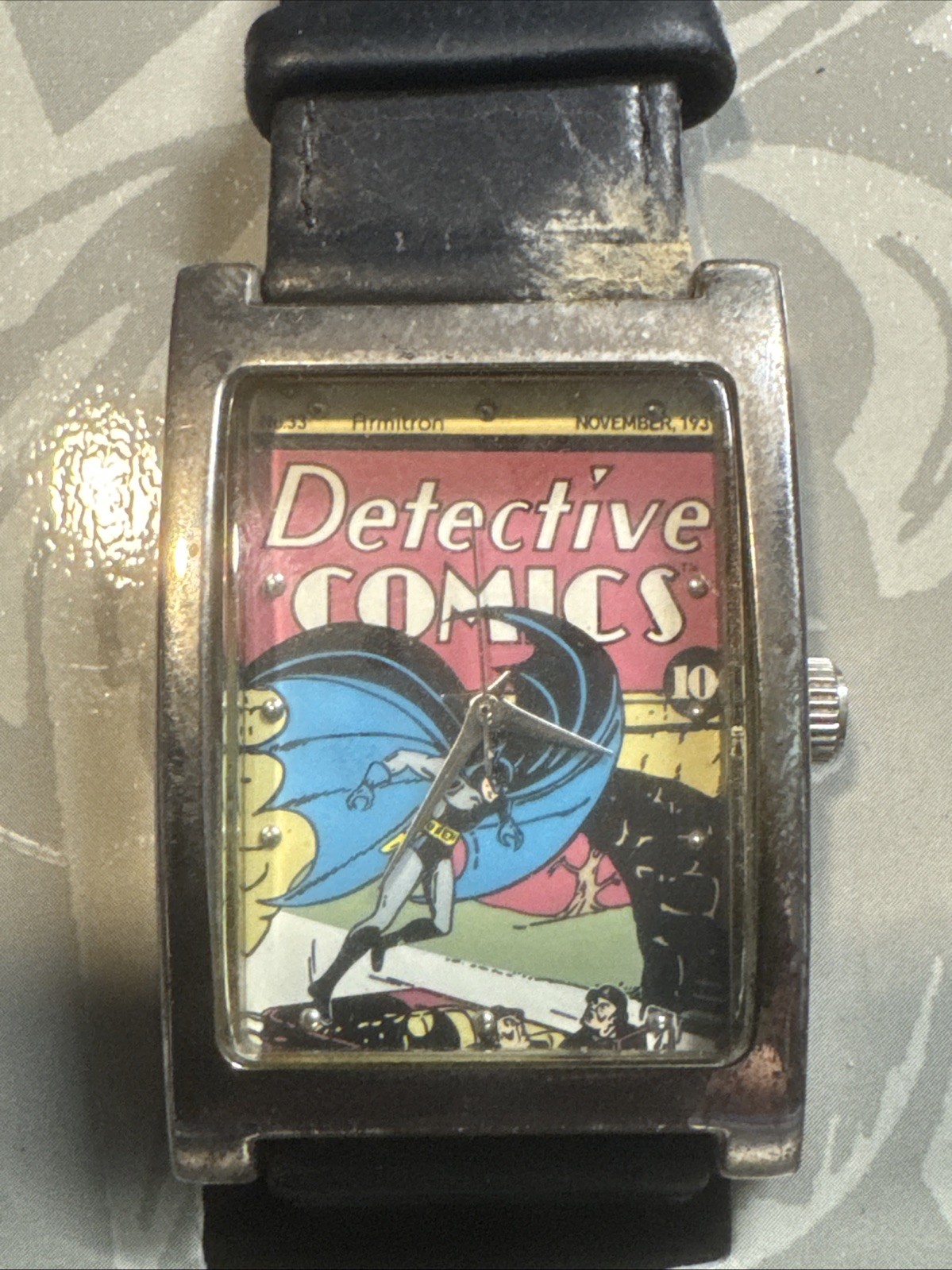 Vintage Armitron Batman Detective Comics DC Comics Wrist Watch In Original Tin
