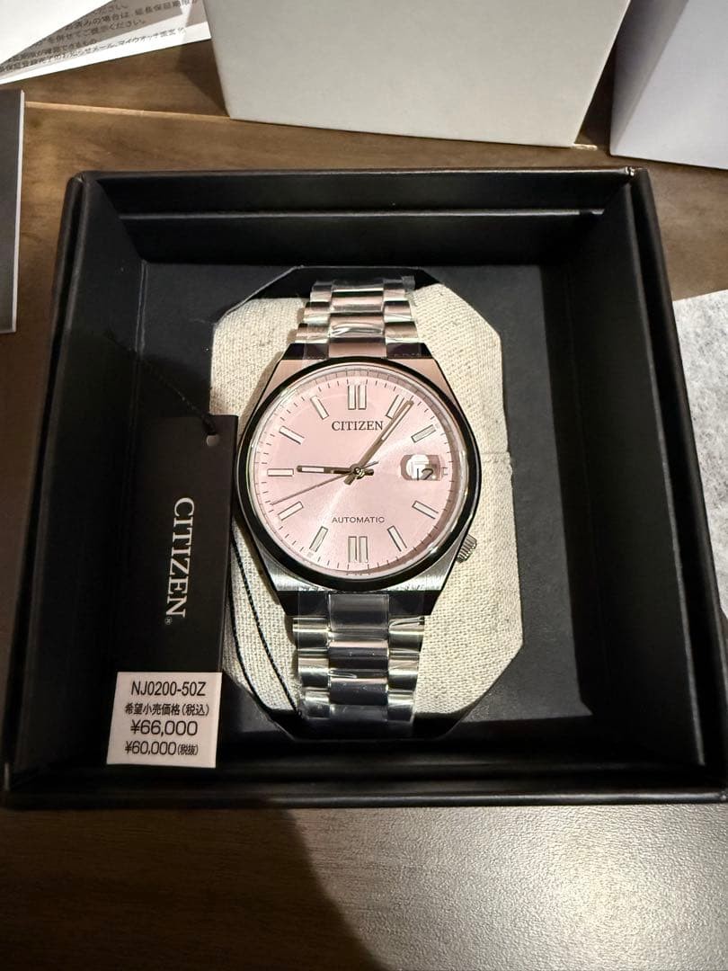 CITIZEN TSUYOSA 37mm NJ0200-50Z Pink Automatic Watch Japan Wristwatch Sliver