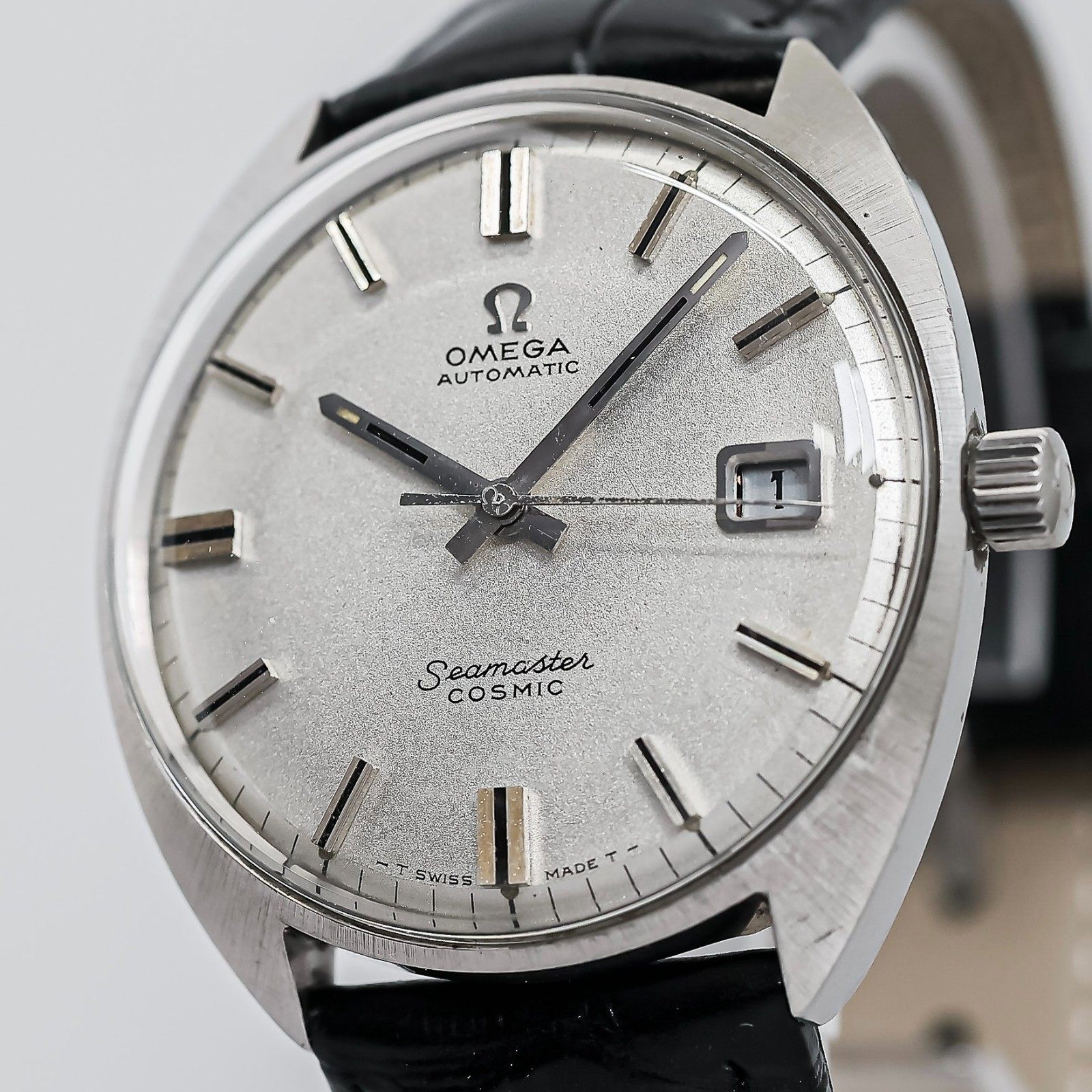 *Vintage 1960s* OMEGA Seamaster COSMIC TOOL.107 Automatic Silver Date 35mm Men’s