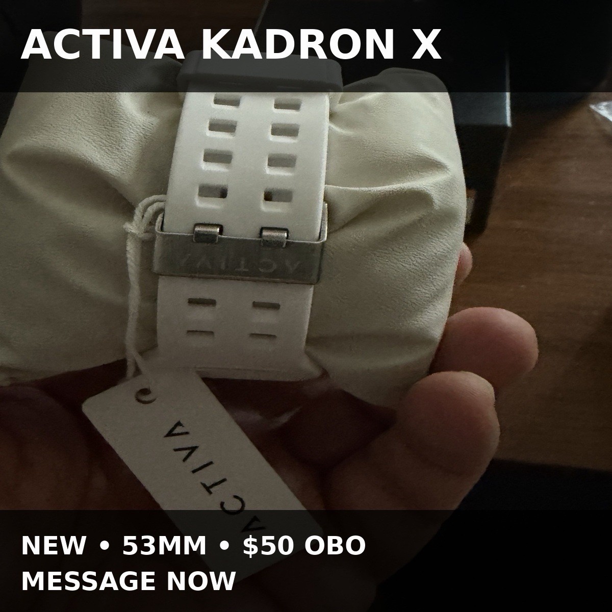NEW Activa Kadron X 53mm Oversized Digital Watch White Mens w/ Box Tags