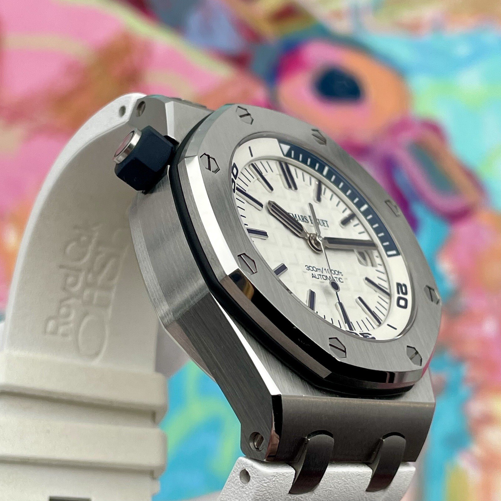 Audemars Piguet Royal Oak Offshore Diver White/blue 15710ST.OO.A010CA.01
