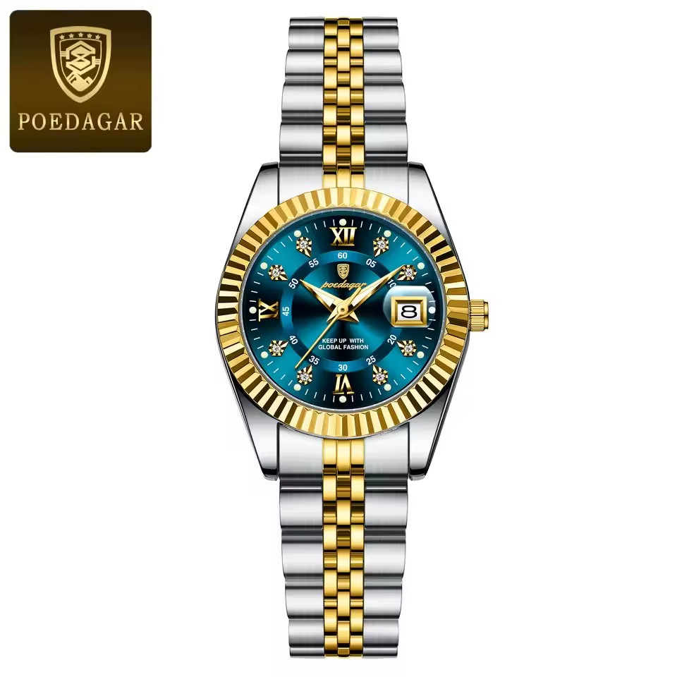 POEDAGAR 780 Luxury Elegant Quartz Watch for Women Waterproof Luminous Ladies Wa