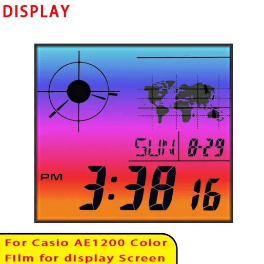 42 Style Display Color Screen Filter for Casio AE1200 Display HD Gradient Filter