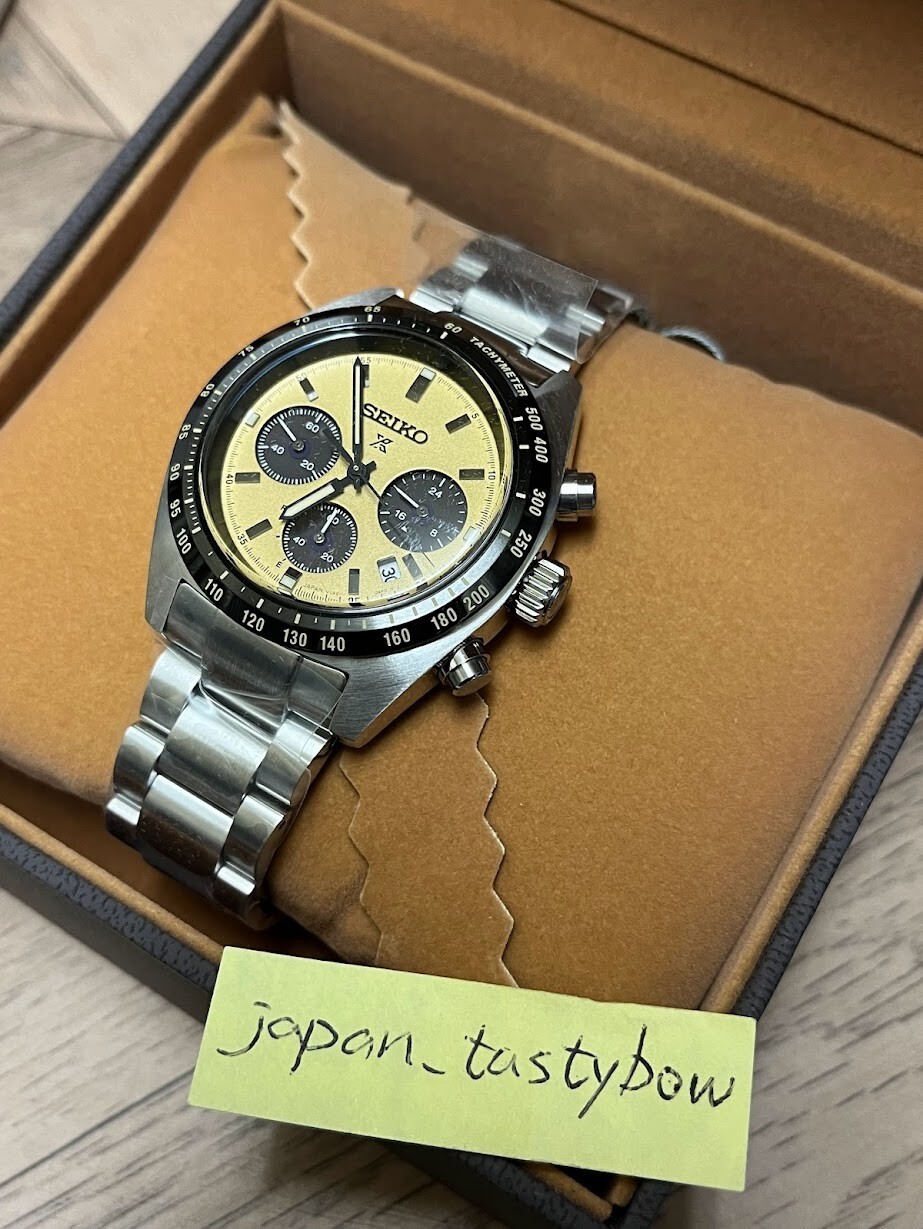 Seiko Prospex SBDL089 SPEEDTIMER Beige Solar Chronograph Men Watch