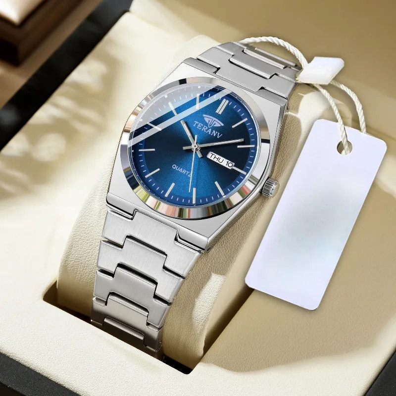 Men’s Watch Slim Stainless Steel Calendar Fashion Watch