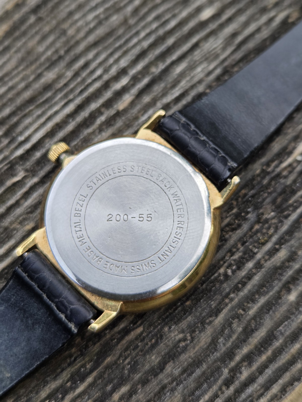 Vintage Swiss Made Exactly Moon Watch Gold Tone Spiedel Celestial Whimsy Goth