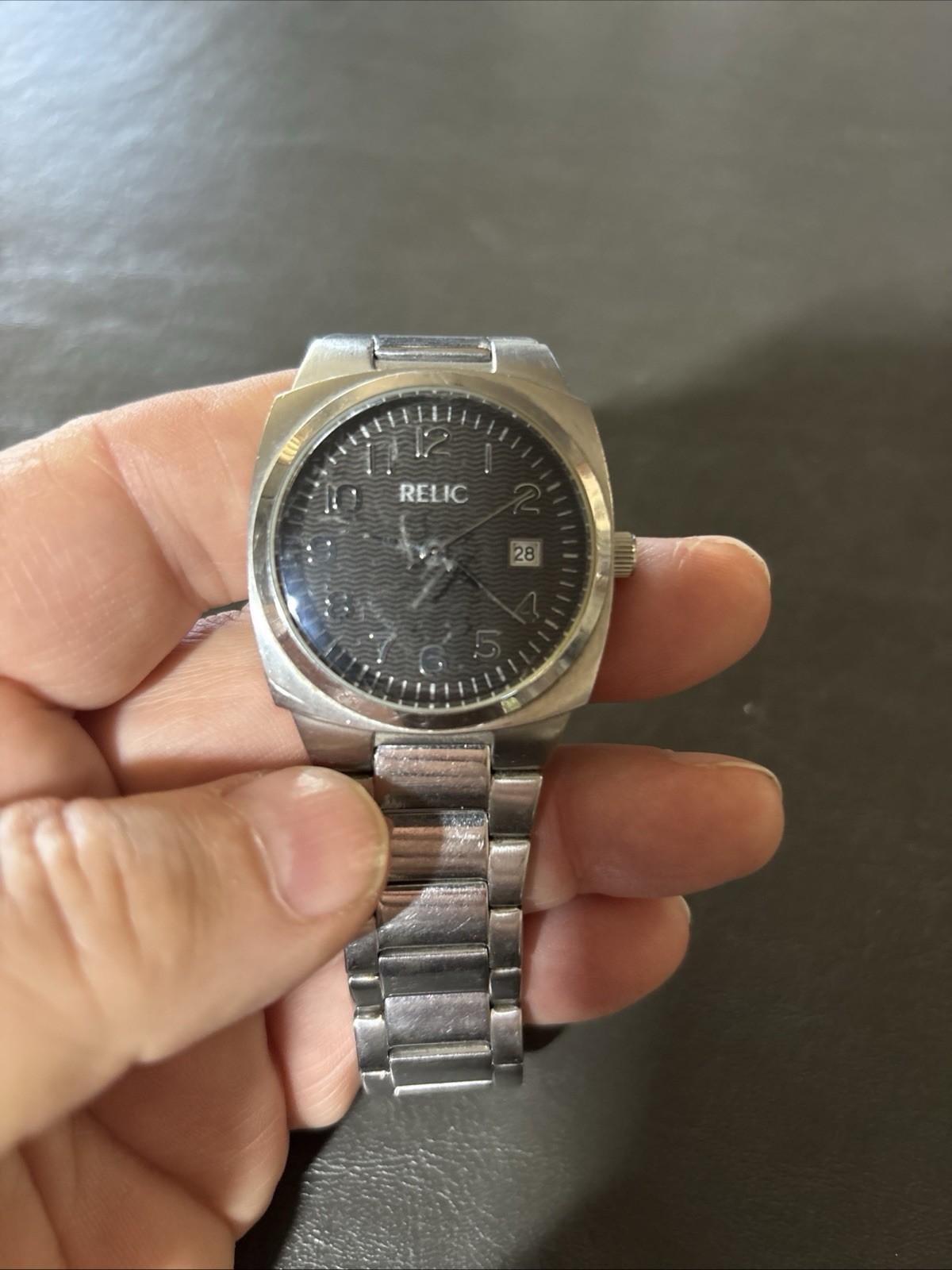 RELIC ZR77088 Men’s All Stainless Steel Water Resistant 30 Meters PARTS ONLY