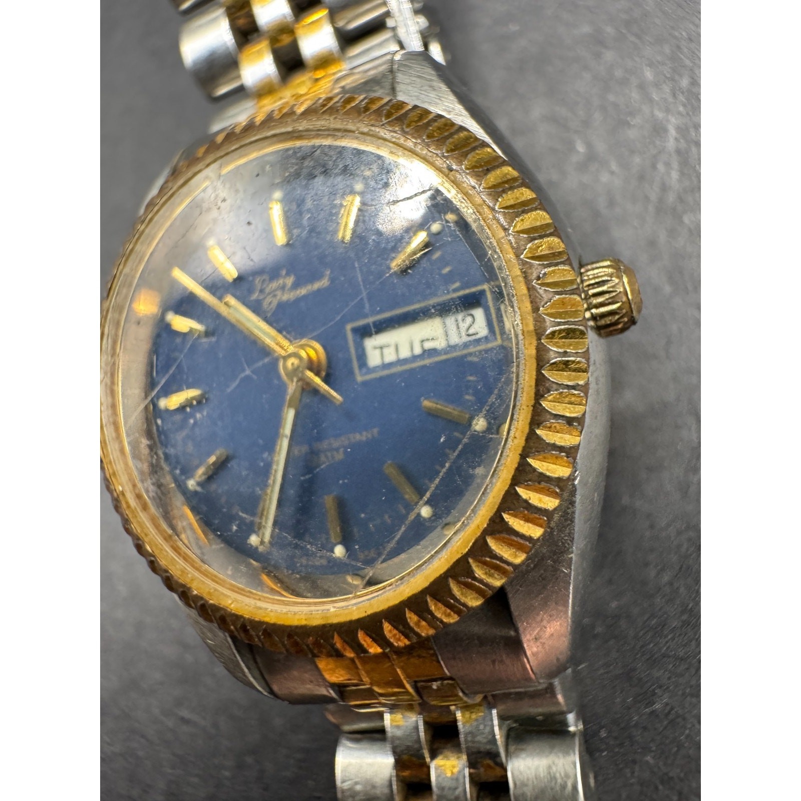 Lady Prevard Ladies Watch Two Tone Bezel Blue Dial 3ATM WR A4206-956-104