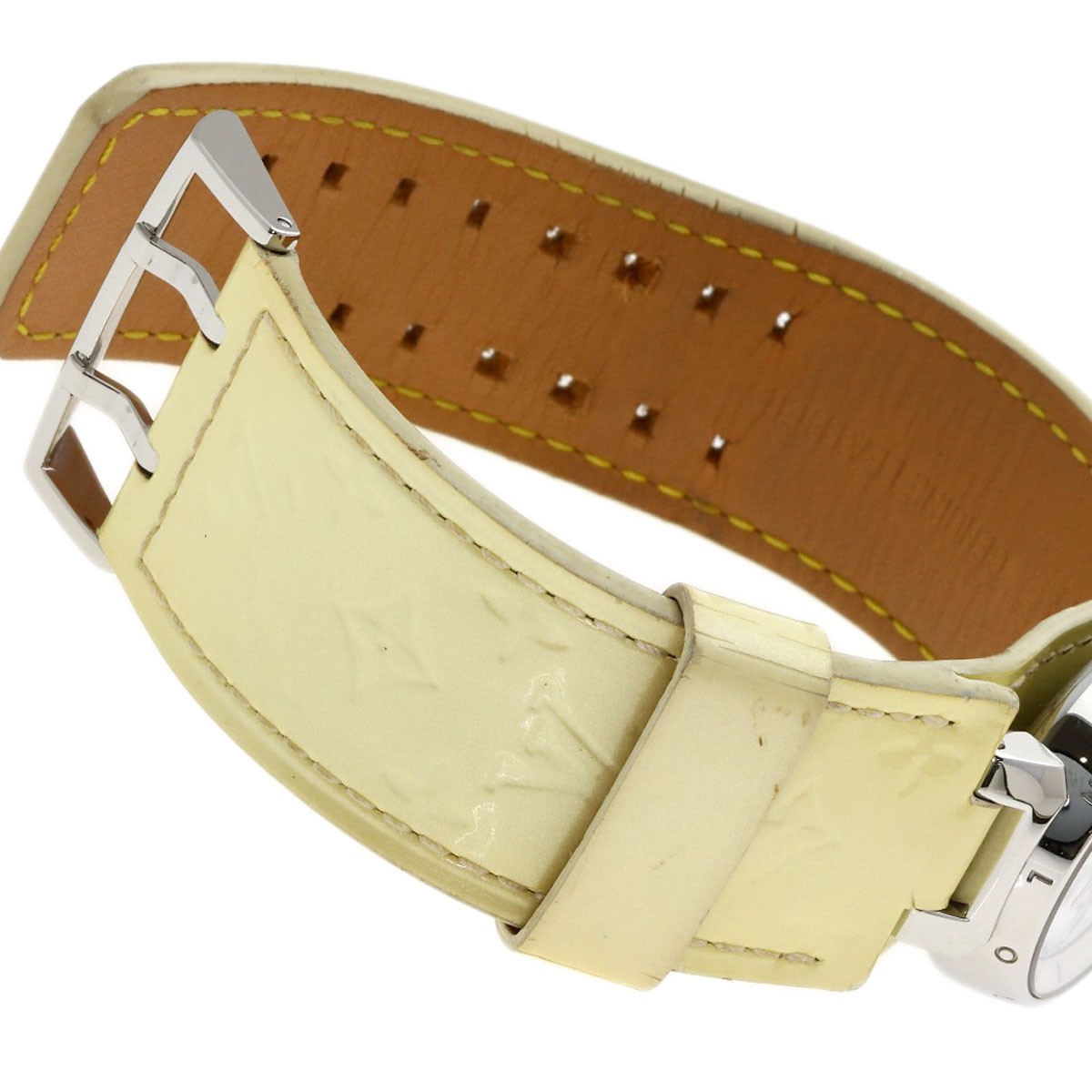 LOUIS VUITTON Tambour Watches Q121C Stainless Steel/Enamel Ladies
