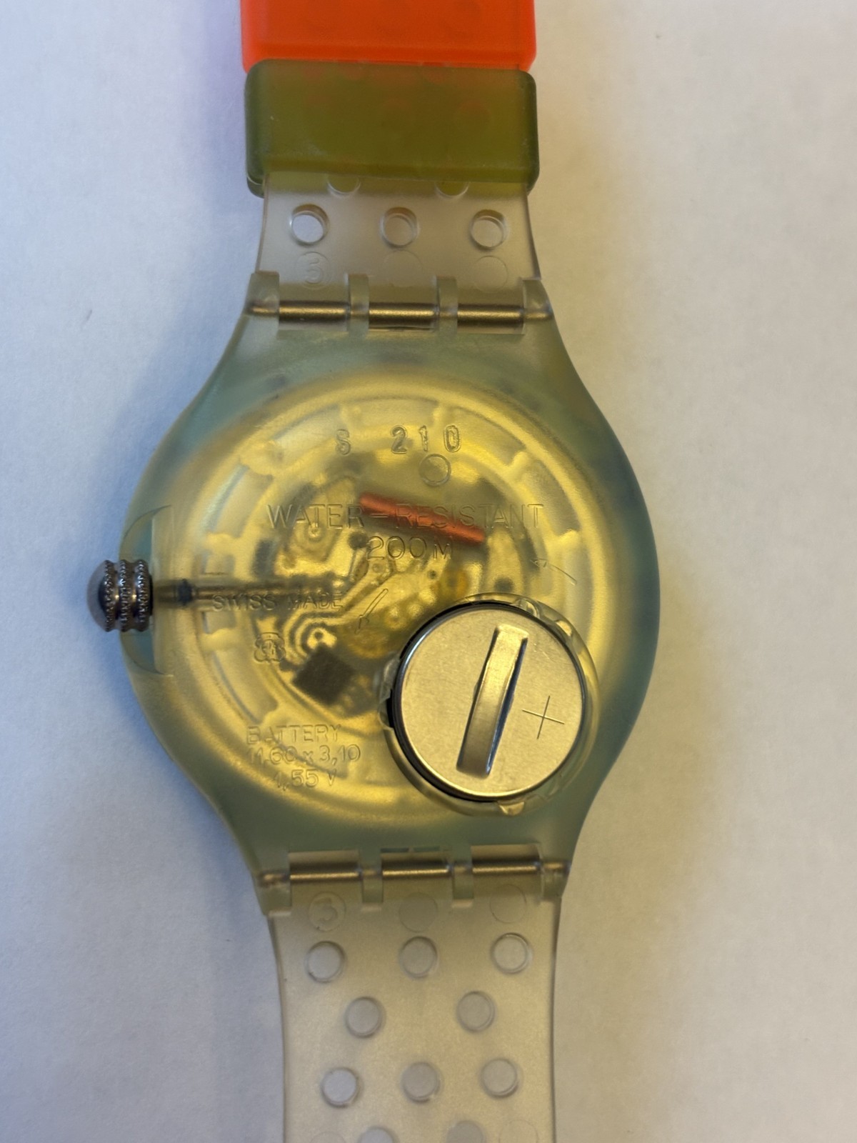 Vintage Swatch Scuba 200 Jelly Bubbles Clear Aqua w/ Box Papers Runs *Box damage