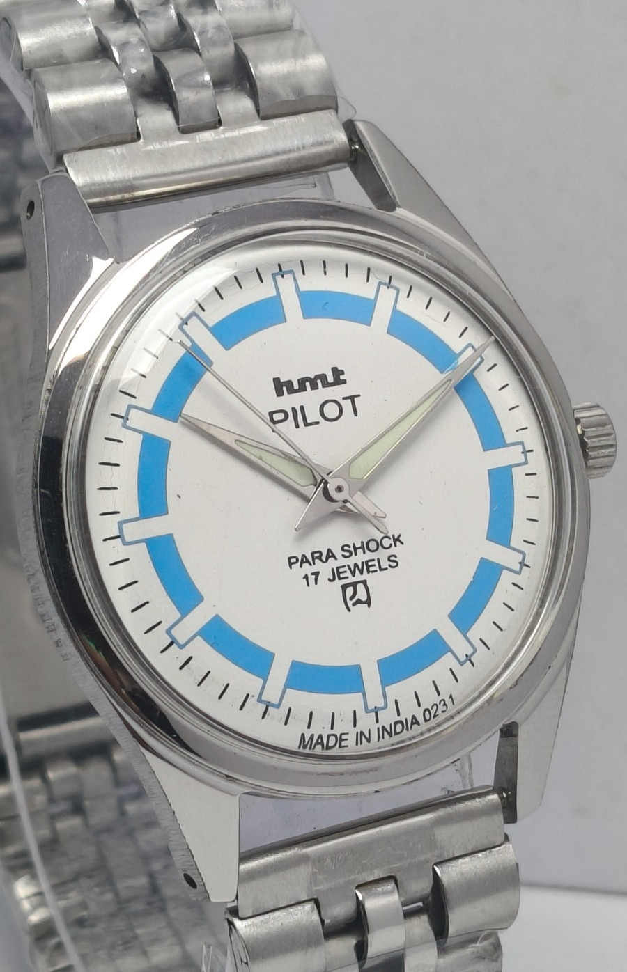 HMT Pilot 17 Jewels Hand Winding Wrist Watch For Men’s In Working Condition