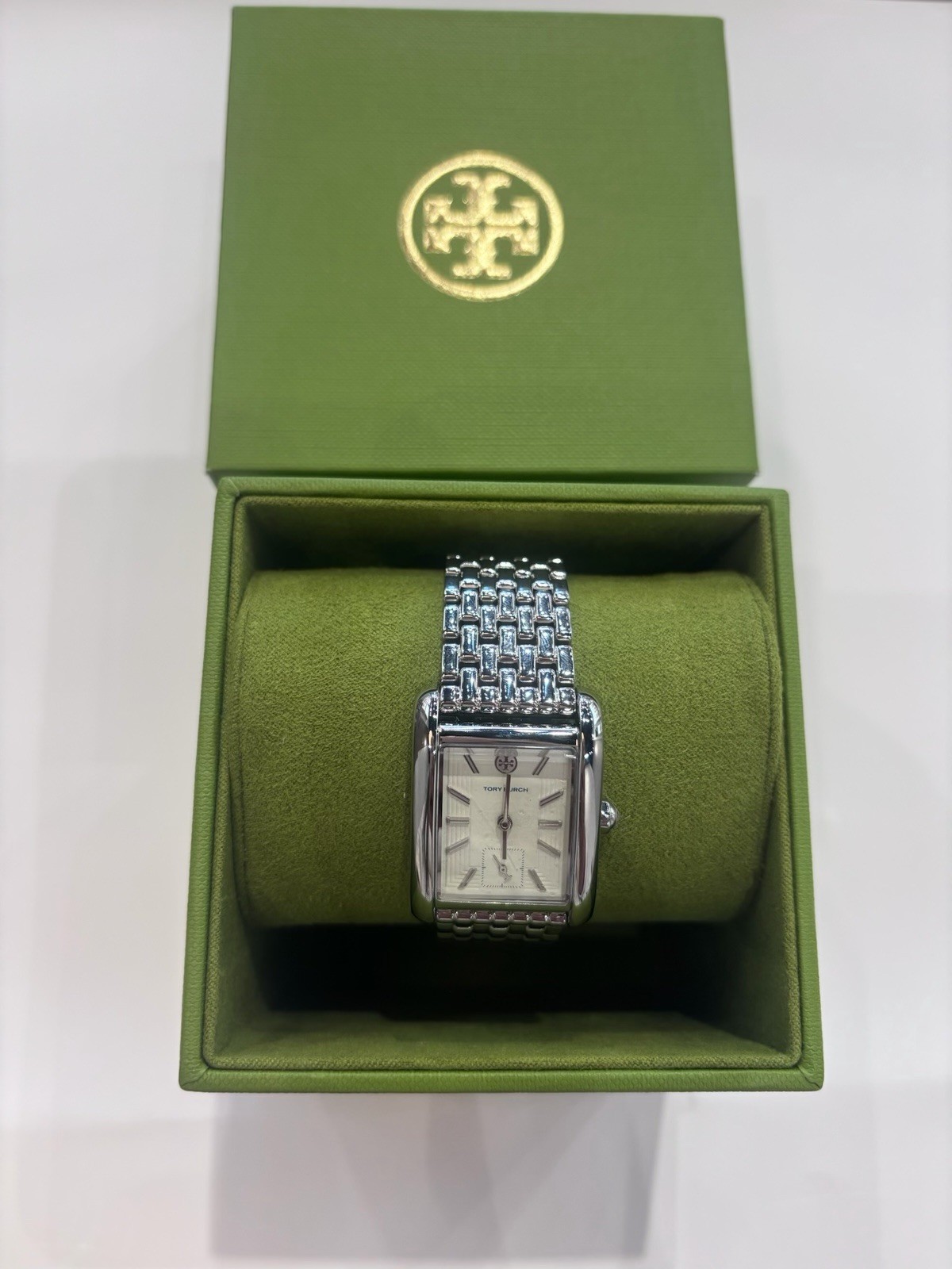 Tory Burch Eleanor Quartz Silver Tone Stainless Steel Women’s Watch TBW1069
