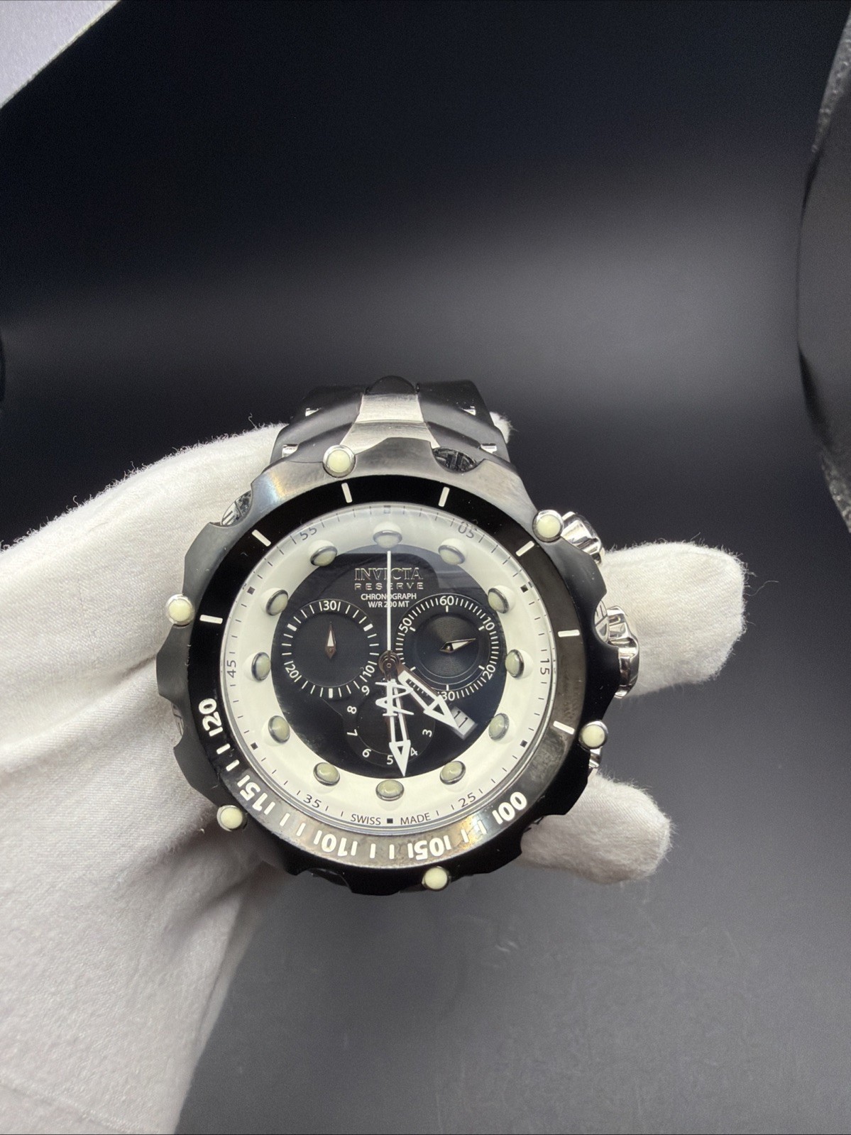 Invicta Men’s RESERVE VENOM II Swiss Chronograph Watch 11708 52mm Black 200M