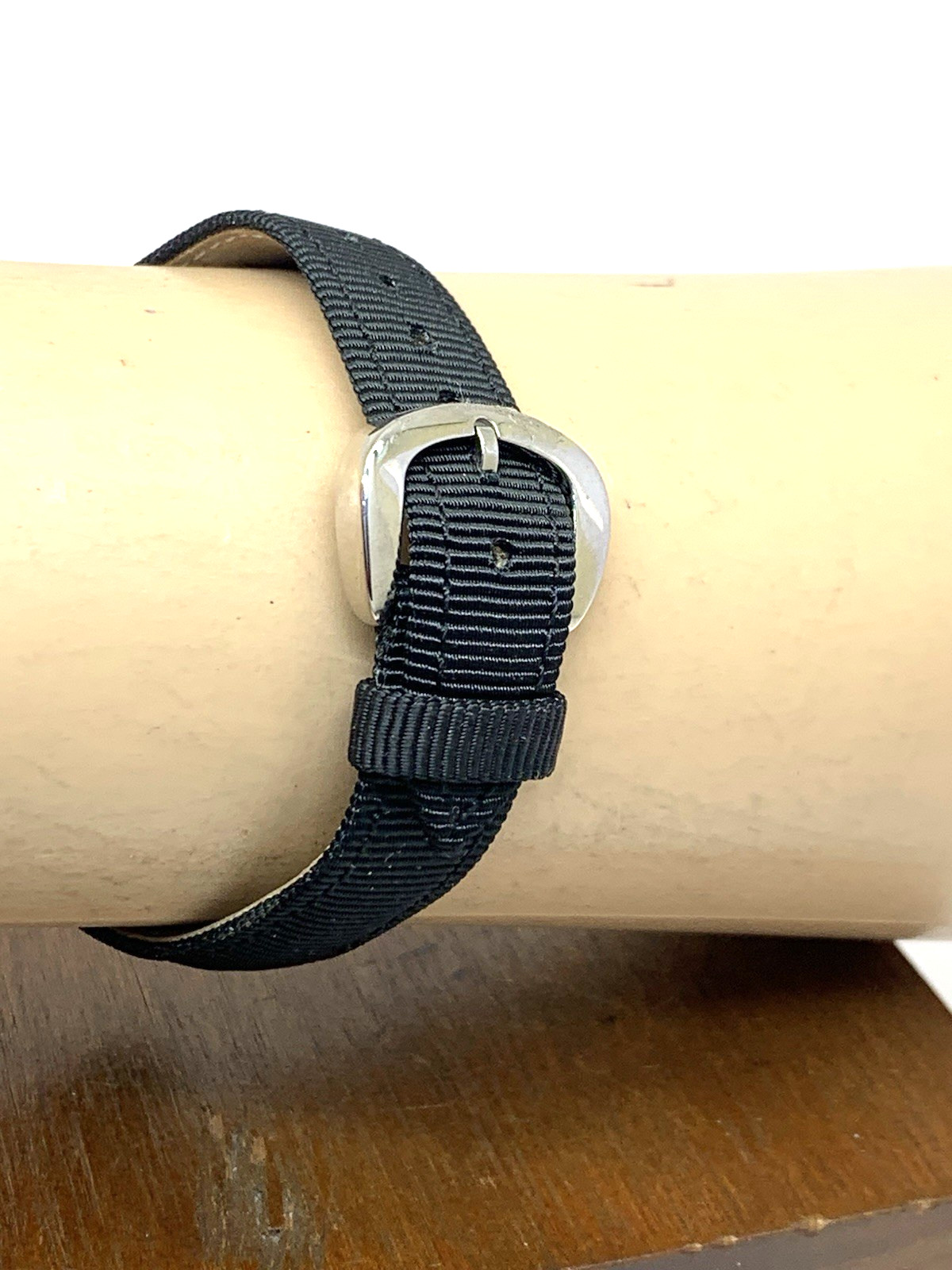 Henry Dunay Sabi Women’s Watch Swiss Quartz Tank Black Dial Leather Nylon Strap