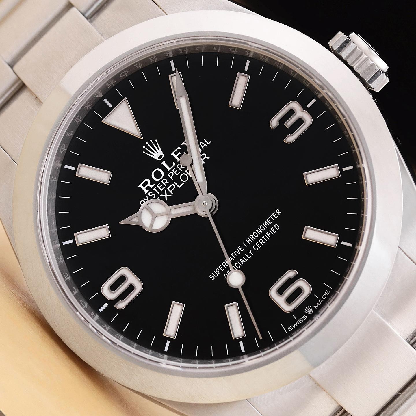 2024 CARD ROLEX EXPLORER I 224270 BLACK ARABIC 40MM STAINLESS STEEL OYSTER WATCH