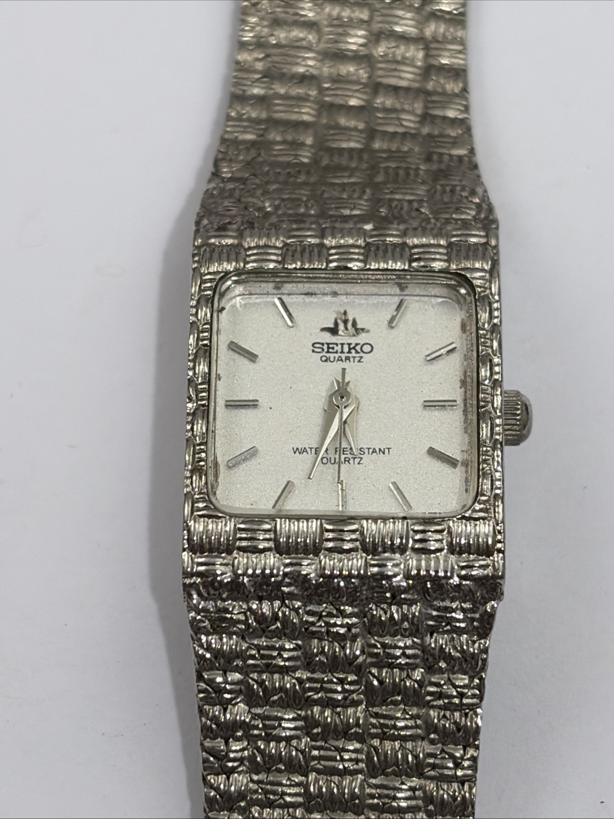 VTG 70s Seiko Women Watch Silver Tone 18K Electric Gold Plated W/ New Battery!