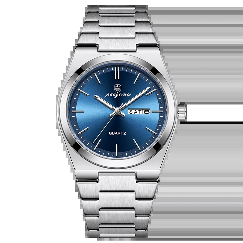 Fashion Men’S Quartz Watch Stainless Steel Waterproof Luminous Man Watch Chronog