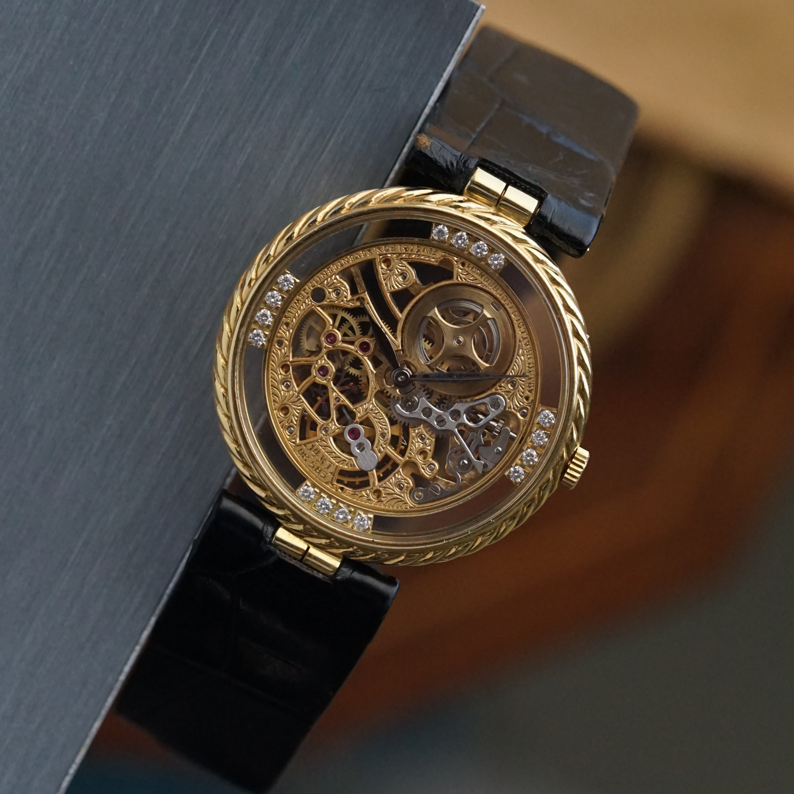 Audemars Piguet Openworked 18k Yellow Gold 30mm Manual Skeleton 1980s