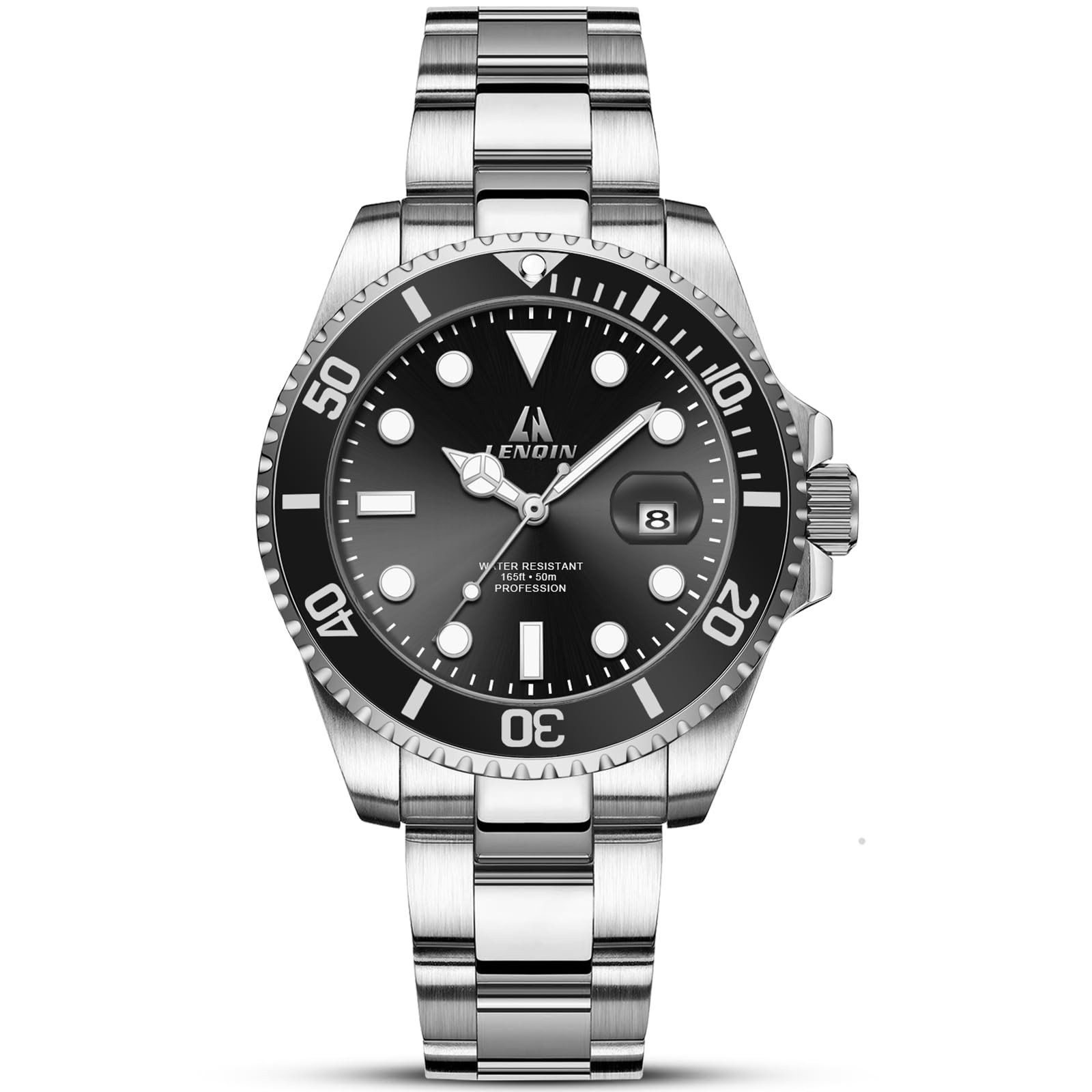 Mens Watches Stainless Steel Watches Men Waterproof Analog Quartz