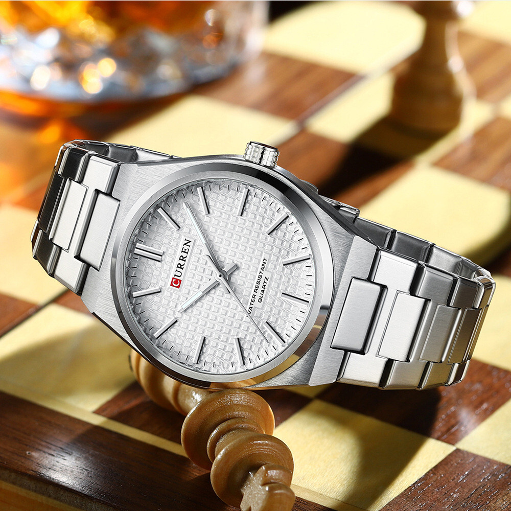 CURREN Men Quartz Watch Luxury Steel Wristwatch Luminous Sport Watch Males Watch
