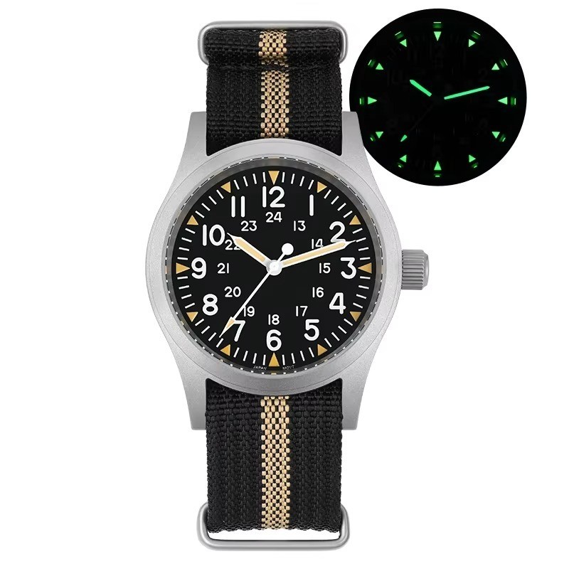 Vintage Sapphire Crystal Waterproof Military Watch