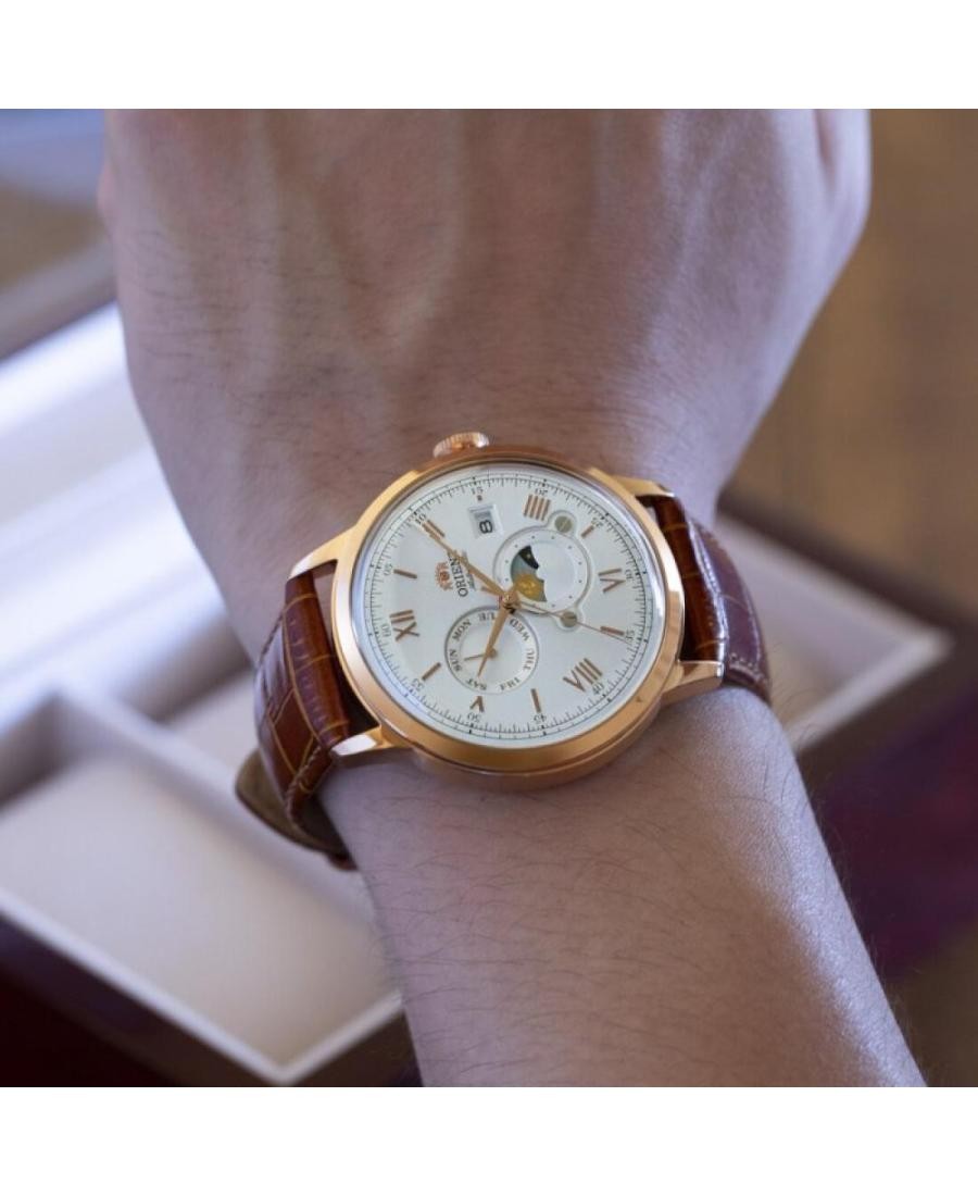 ORIENT Men Analog Automatic Casual Watch Classic Dress Silver Dial Waterproof Ja