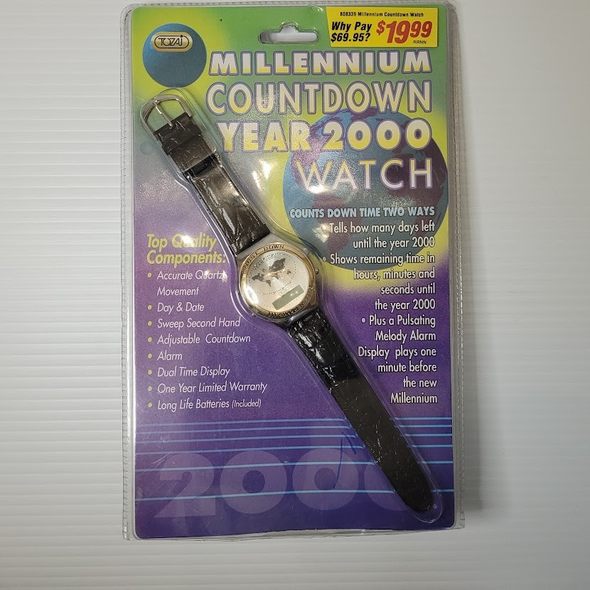 TOZAJ WATCH Analog/Digital Millennium 2000 Countdown Y2K New/Sealed