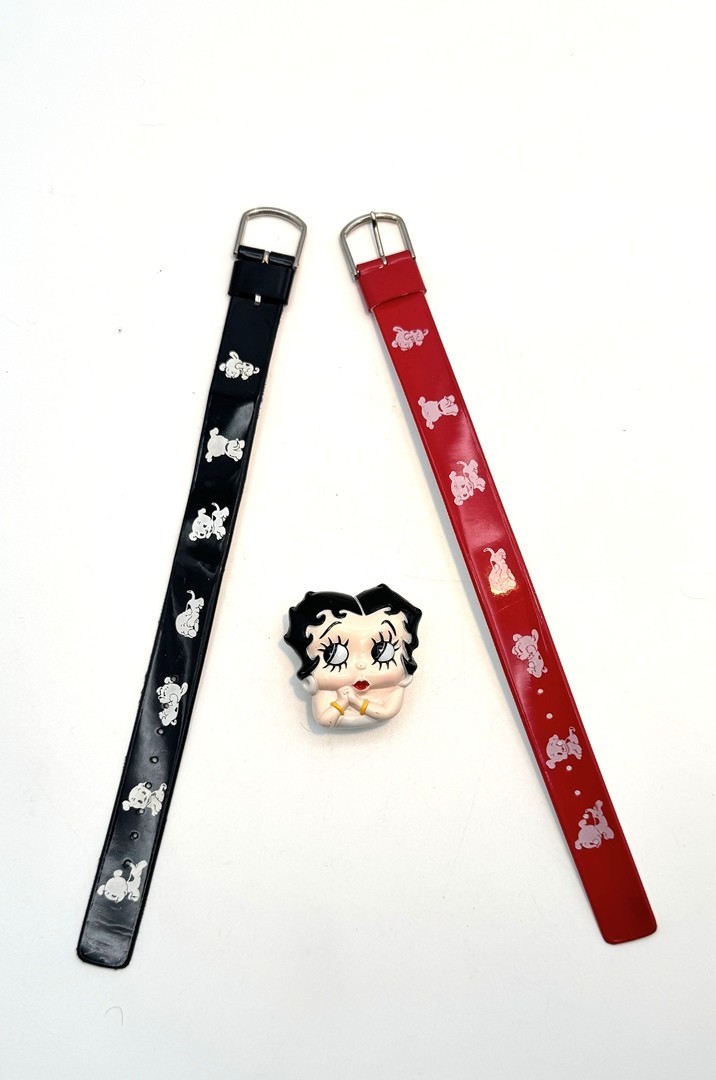 Vintage 1985 Betty Boop Flip-It Digital Watch w/ Mirror & Interchangeable Ban…