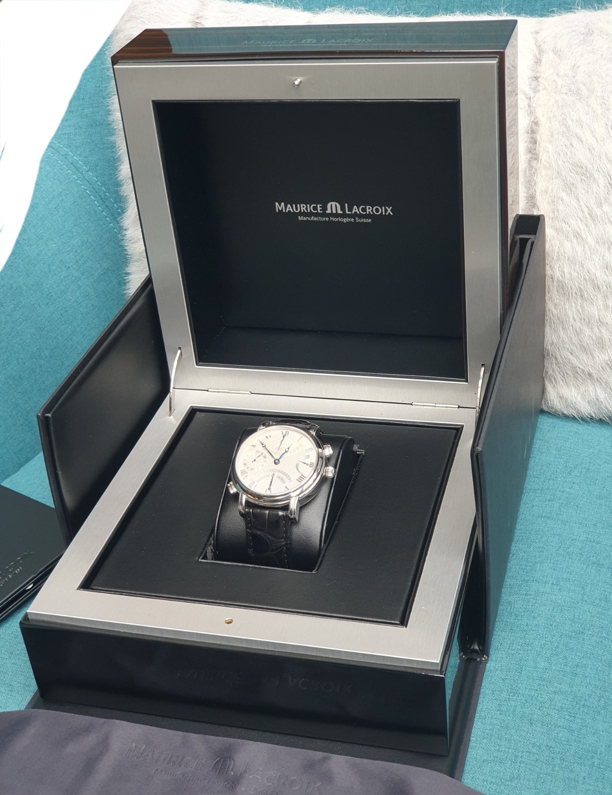 Maurice Lacroix Masterpiece Double Retrograde Manual Wind Mens Watch, MP7018