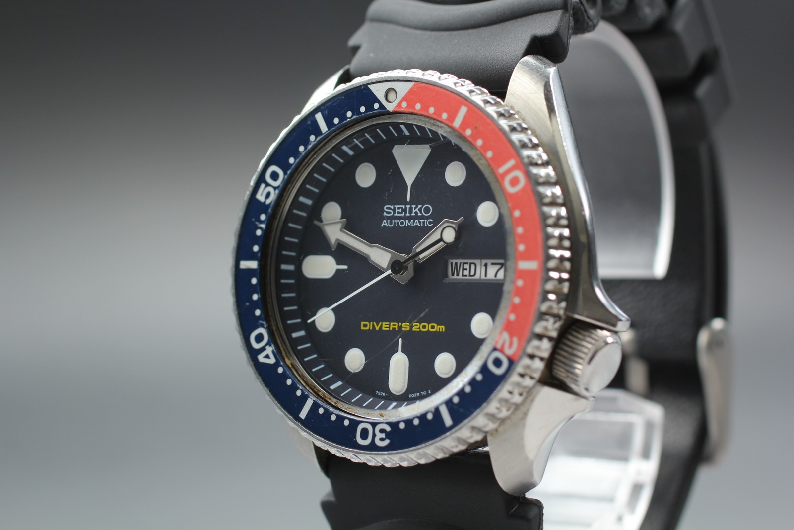 [Exc+5] Seiko 7S26-0020 SKX009 Diver Pepsi Automatic Mens Watch Vintage JAPAN